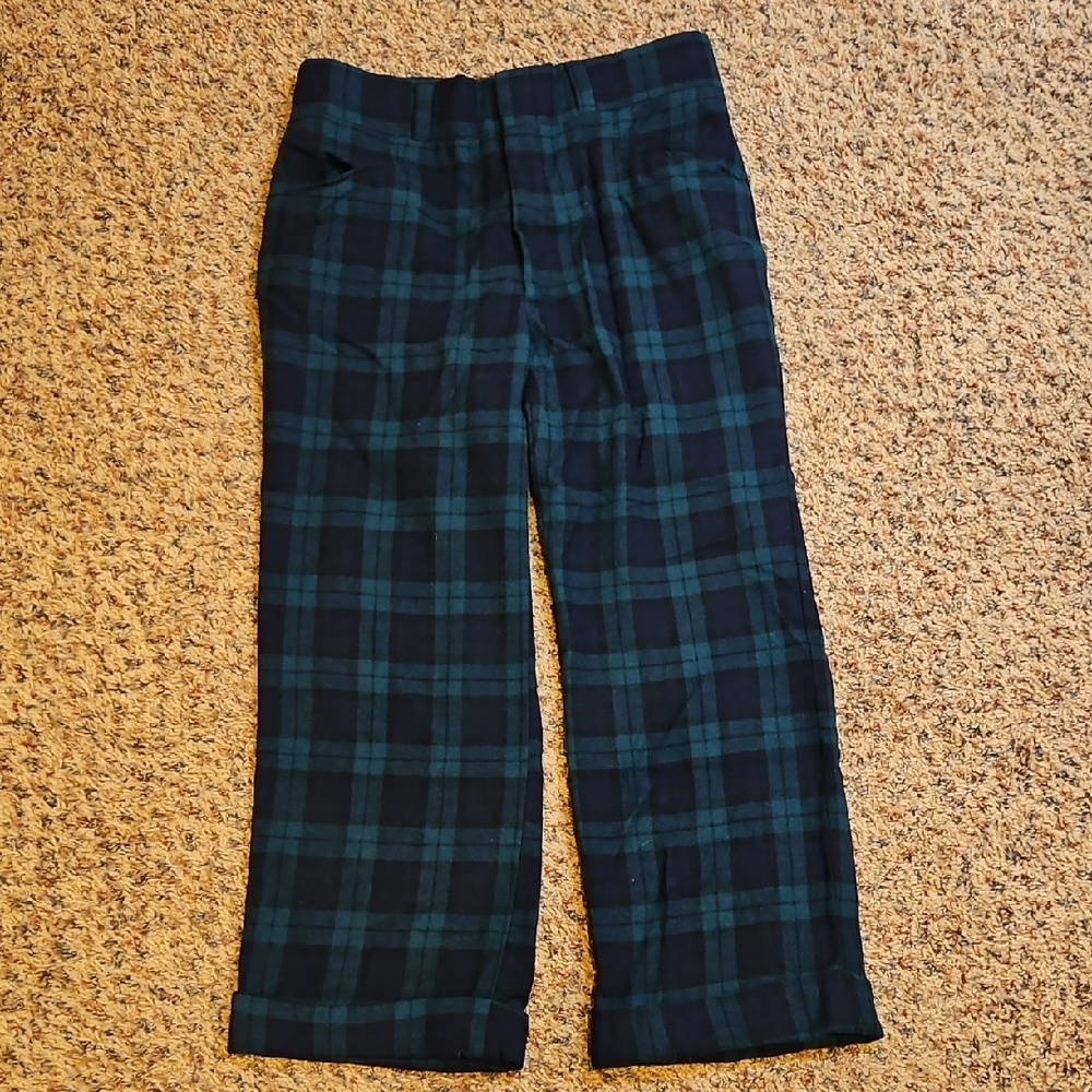 Vintage Pendleton Plaid Flannel Pants Pure Wool Green Blue